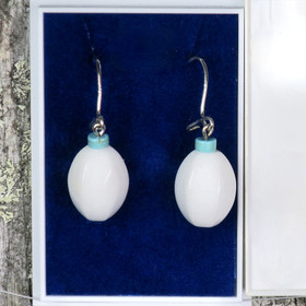 Korvakorut lumikvartsi ja turkoosi Riitu3