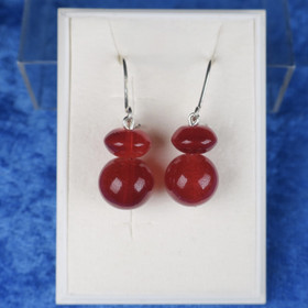 Korvakorut karneoli 10mm ja litteä