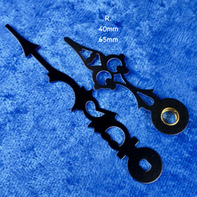 Seinäkellon osoittimet koristeelliset mustat 40-65mm, metallia R