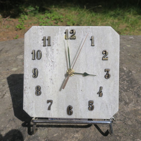 Seinäkello marmori 15x14,5cm harmaankirjava 337Y