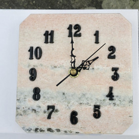 Seinäkello marmori 13,7x14,3cm pastellisävyt 337ä