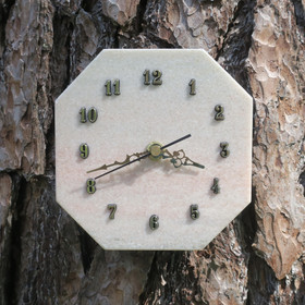 Seinäkello marmori 13x13cm pastellisävyt nro 337 MAR5k