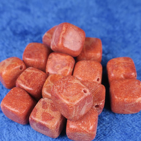 Koralli oranssinpunainen 11mm kuutio irtohelmi