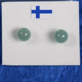 Nappikorvakorut aventuriini vihreä 5mm