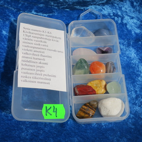 Kiviharrastajan setti 12 kpl rumpuhiottuja kiviä nro K2-K6