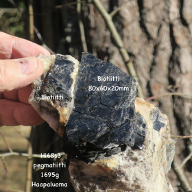 Pegmatiitti 1695g spodumeeni, biotiitti ym Haapaluoma Hi68s3