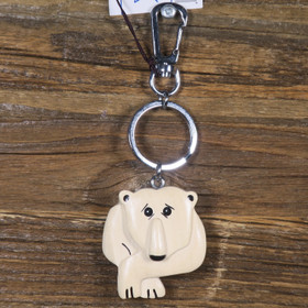 Avaimenperä Jääkarhu 4cm, puuta