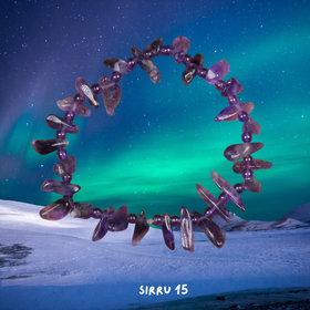 Rannekoru tumma ametisti 17cm SIRRU15