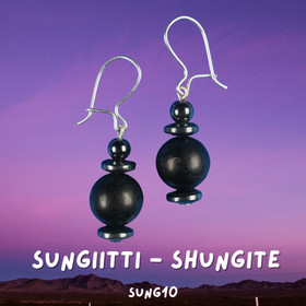Sungiitti ja hematiitti korvakorut SUNG10
