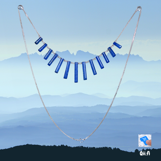 Kaulakoru lapis latsuli 66cm, 925-hopeaa LL2