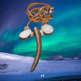 Kaulakoru 7-osainen poronsarvia nahkanauhassa FF