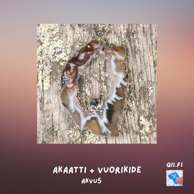 Riipus akaattisiivu, keskellä vuorikide AKVU5