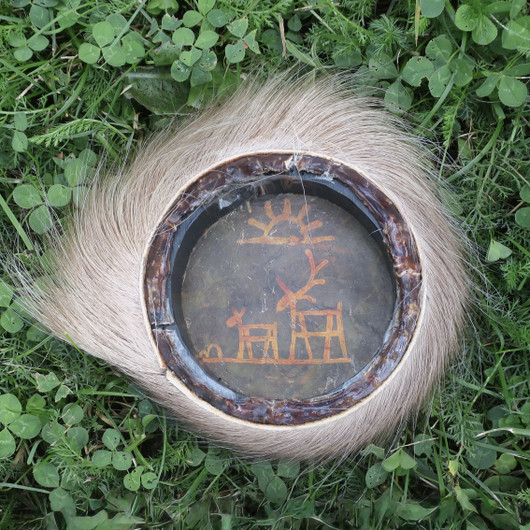 Noitarumpu 10cm koristerumpu kultaporot ja aurinko poronkarvasomistein