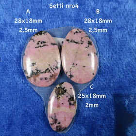 Kapussi setti rodoniitti 3kpl nro4