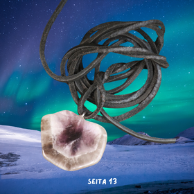 Riipus ametisti poronnahkanauhassa Yli-Luosto Suomi Finland SEITA13 