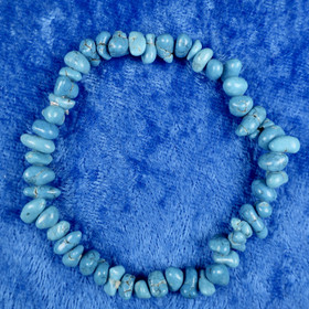 Rannekoru magnesiitti turkoosivärjätty  sipsirannekoru 