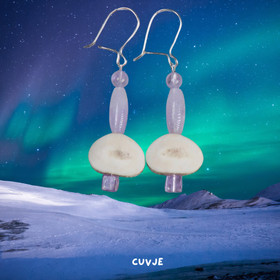 Korvakorut ametisti ja poronsarvi siivu CUVJE