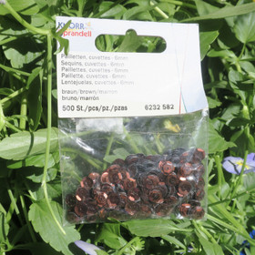 Knorr Prandell paljetti 6 mm ruskea, 500kpl