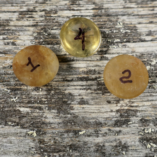 Kapussi sitriini 12mm pyöreä cabochon