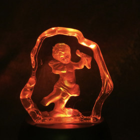 Lasikoriste enkeli 8x8x2cm väritön