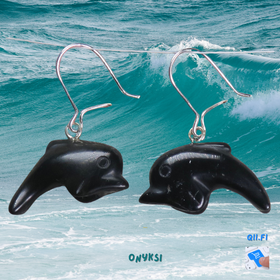 Korvakorut musta onyksi delfiini