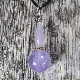 Riiipus ametisti 14mm vaalea, zirkonikoristein. JENNI14rz