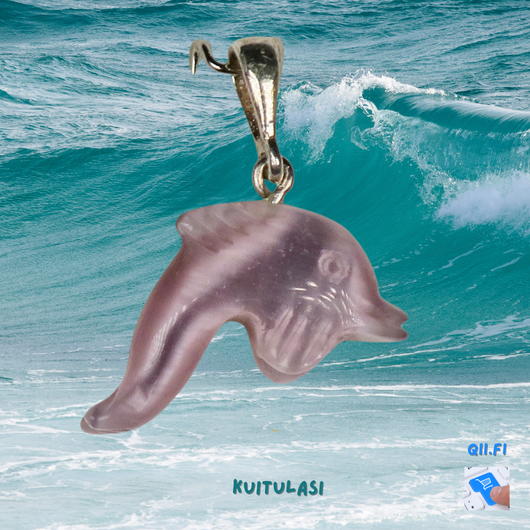 Riipus delfiini, vaalea violetti kissansilmä kuitulasi