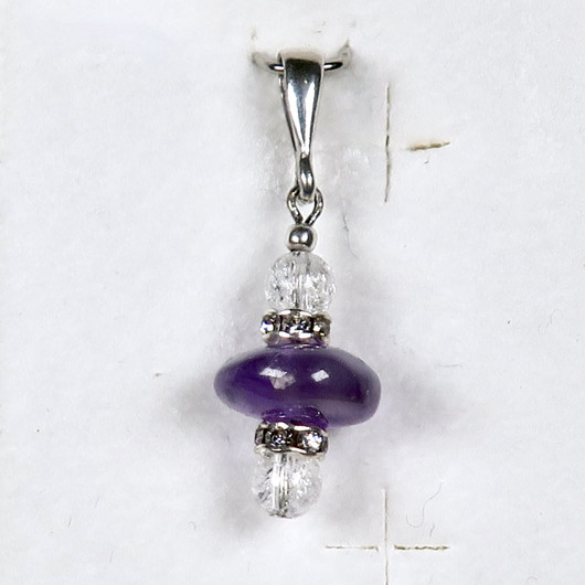 Riipus ametisti ufo ja vuorikide ice-jää zirkonikoristein, siro