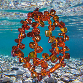 Kaulahelmet meripihka 55cm AMB2