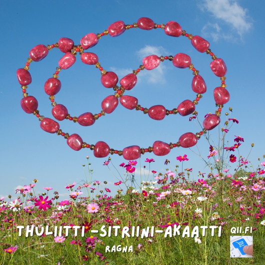 Thuliitti kaulahelmet 60cm RAGNA