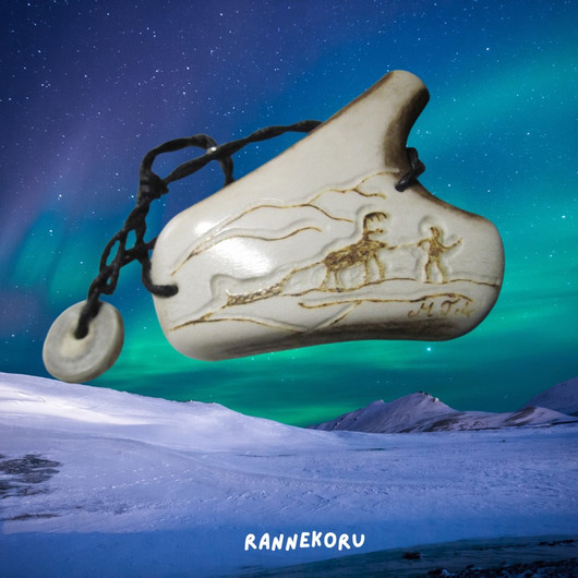 Rannekoru poronsarvi kaiverrettu TUNTURISSA