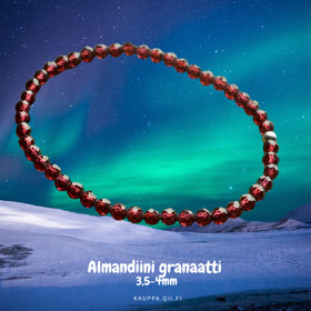 Rannekoru almandiini granaatti viistehiottu 3,5-4mm 17cm
