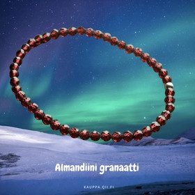 Rannekoru almandiini granaatti viistehiottu 4mm, 17cm