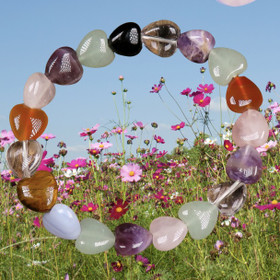 Rannekoru kivisydän 10mm eri kivilaatuja. Valitse koko