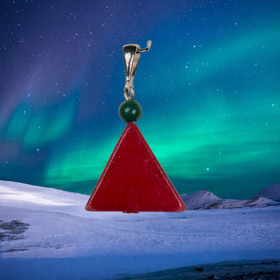 Riipus kvartsiitti punainen tonttulakki, vihreä tupsu JOU15