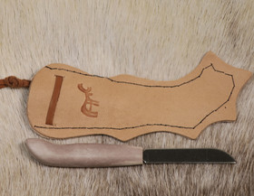 Maskottipuukko terä 4cm, kahva poronluu