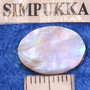 Kapussi helmiäinen 11x15mm ovaali simpukka cabochon