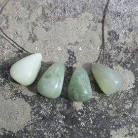 Riipus jade vihreä, porattu, pullea