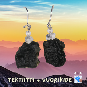 Korvakorut tektiitti ja vuorikide M-koko. MIMMI 