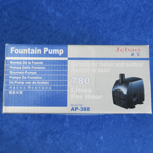 Suihkulähdepumppu 780L ulko- ja sisäkäyttöön. Jebao AB-388