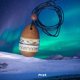 Riipus puu-poronluu polttokaiverrettu muna HELISTIN