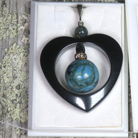 Riipus hematiittisydän turkoosin värinen kalsiitti zirkonirengas MERI1