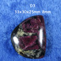 Eudialyytti kapussi cabochon nro D3