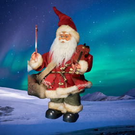 Joulupukki ja viulu, musiikilla Jouluyö, juhlayö.. 