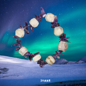 Rannekoru ametisti ja poronsarvi SUNNA 16cm