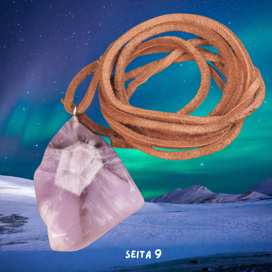 Riipus ametisti poronnahkanauhassa Yli-Luosto Suomi Finland SEITA9