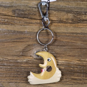 Avaimenperä kuu 4,5cm, puuta