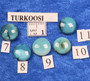 Kapussi turkoosi aito 10mm pyöreä cabochon