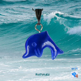 Riipus delfiini, kirkkaansininen kissansilmä kuitulasi 