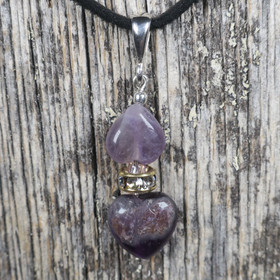 Riipus ametistisydän zirkonikoristein SANNI10